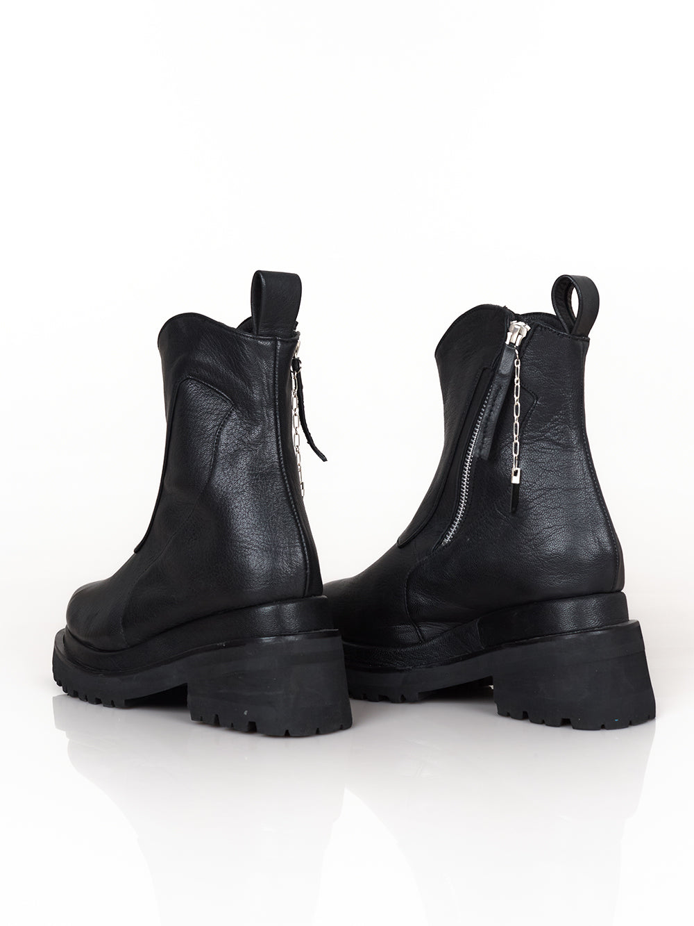 Side-Zip Goat Leather Boots