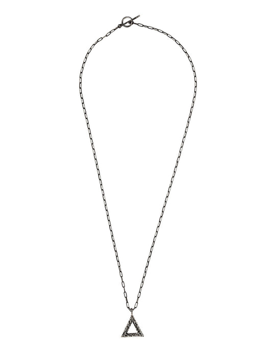Open Triangle Textured Necklace