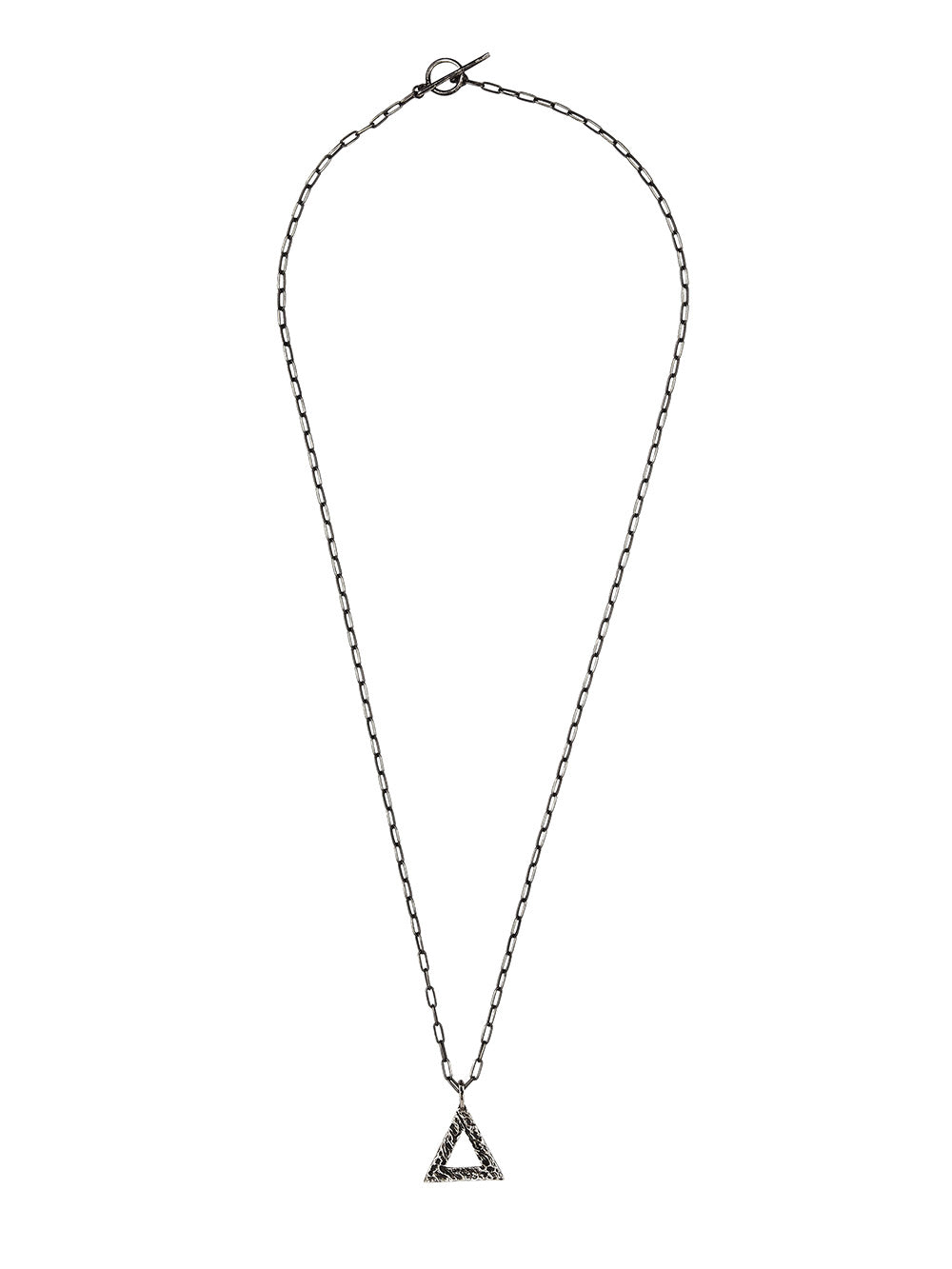 Open Triangle Textured Necklace