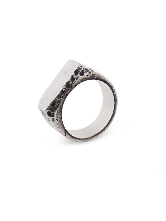 Eroded Stone Silver Ring