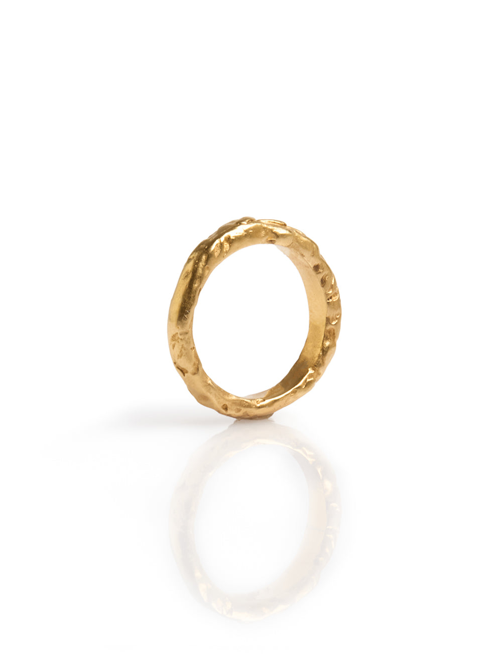 Gold-Plated Textured Ring