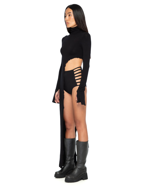 Asymmetrical Long Sleeve Dress