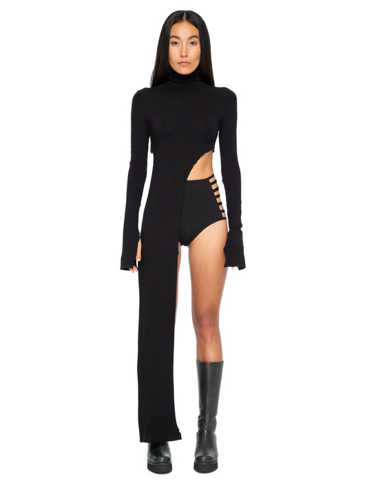 Asymmetrical Long Sleeve Dress