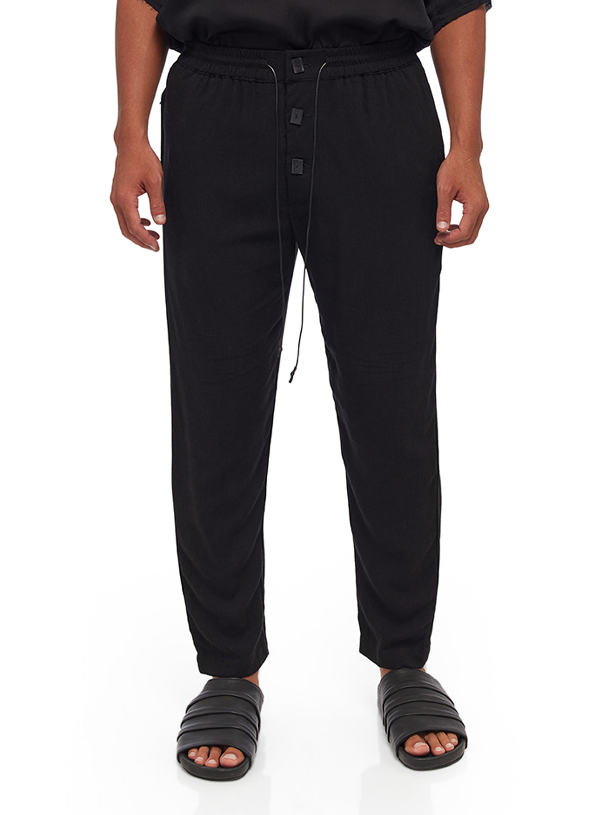 Blended Rayon-Linen Pants