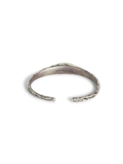 Hammered Silver with Onyx Bracelet
