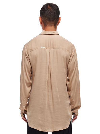 Draped Long Sleeve Shirt