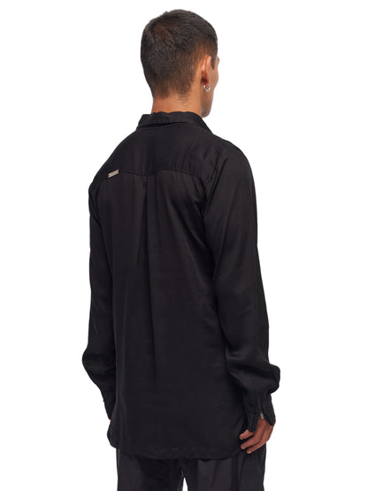 Draped Satin Long Sleeve