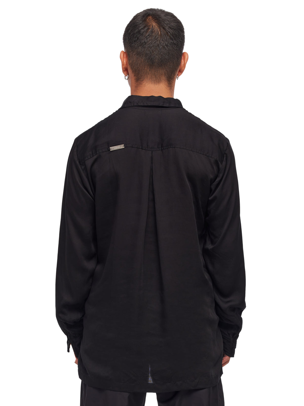 Draped Satin Long Sleeve