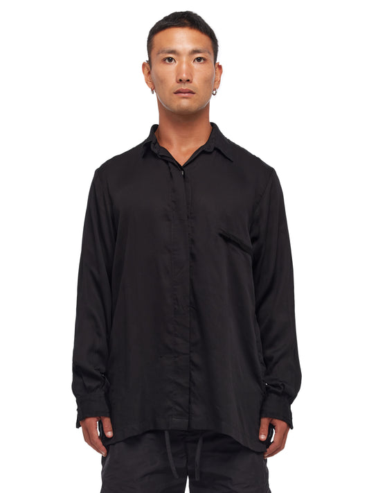 Draped Satin Long Sleeve