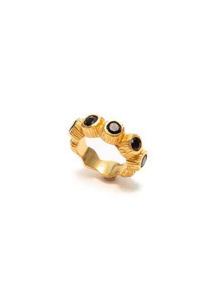 Gold-Plated Onyx Ring