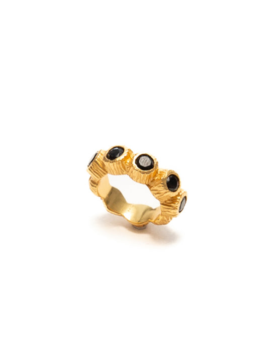Gold-Plated Onyx Ring