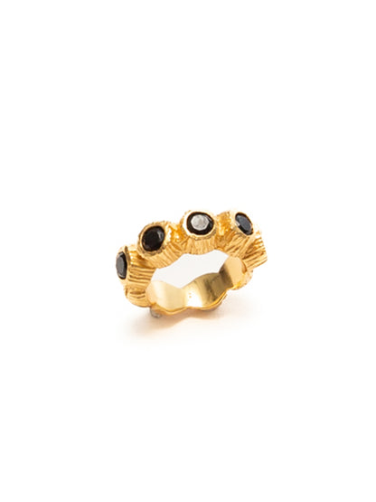 Gold-Plated Onyx Ring