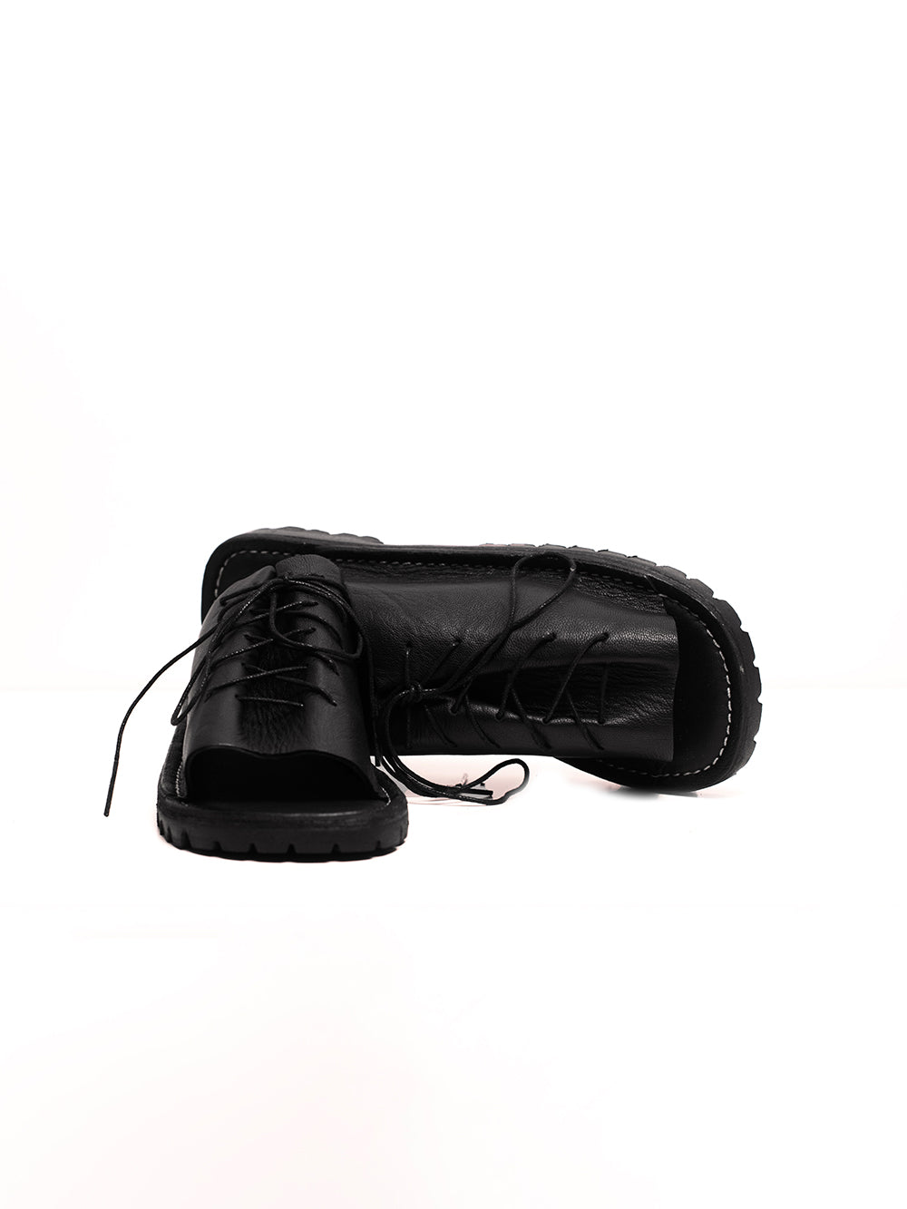 Lace Leather Slides