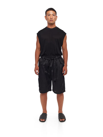 Lightweight Pleated Silk Shorts