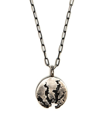 Oxidized Silver Pendant Necklace