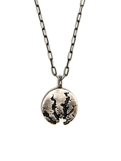 Oxidized Silver Pendant Necklace