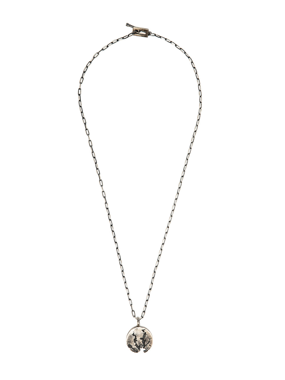 Oxidized Silver Pendant Necklace