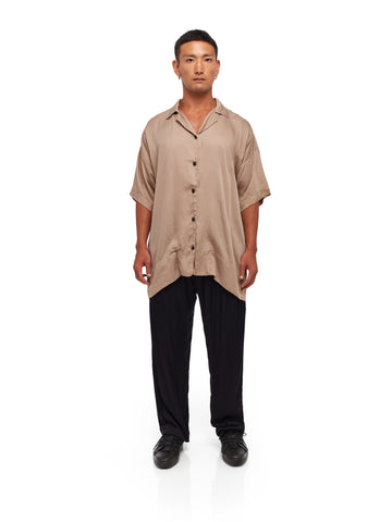 Satin Front Button Shirt
