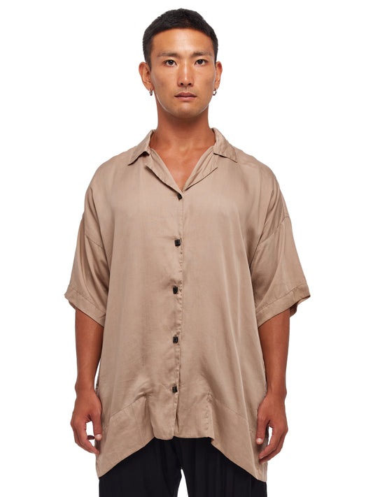 Satin Front Button Shirt