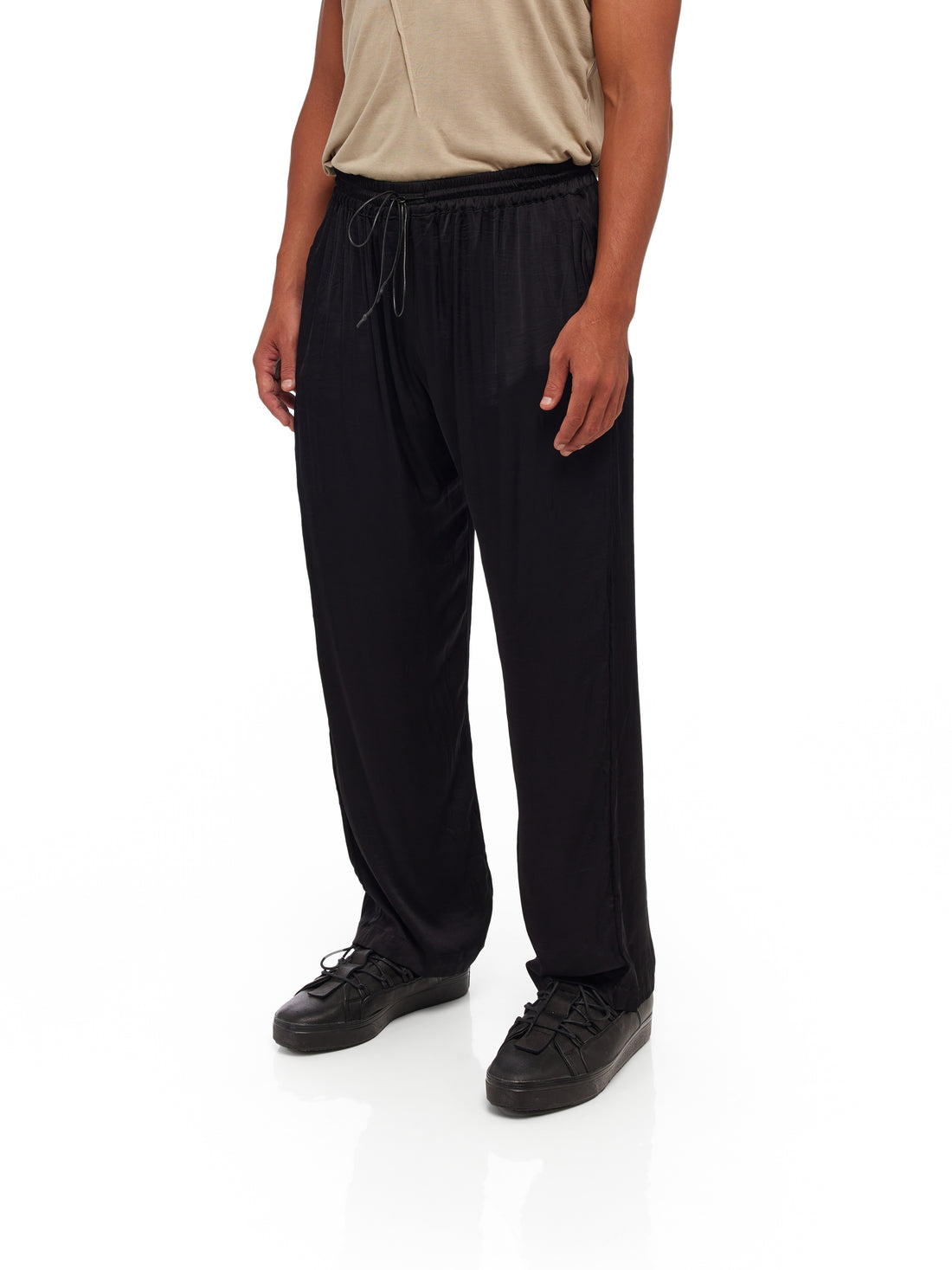 Silk Blend Casual Pants