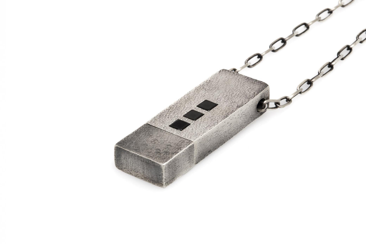 Silver USB Necklace