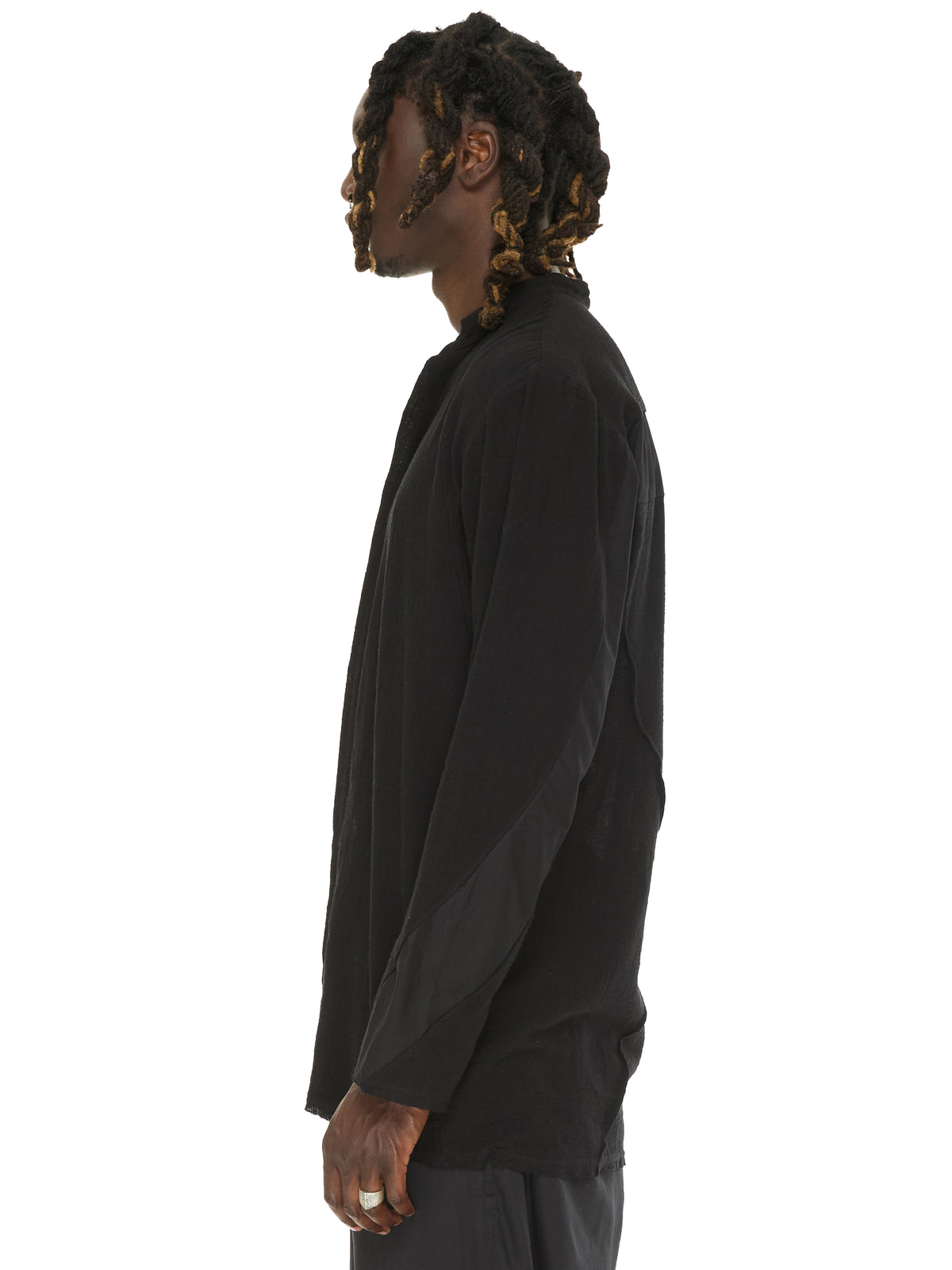 Panelled Cotton Long Sleeve Shirt