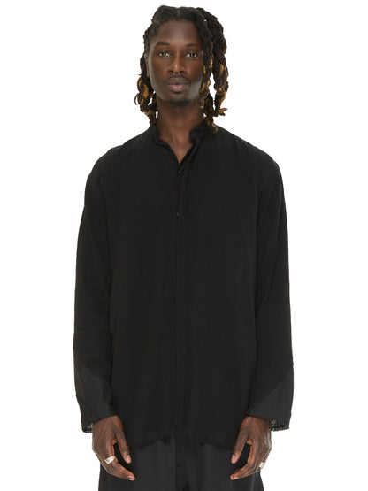 Panelled Cotton Long Sleeve Shirt