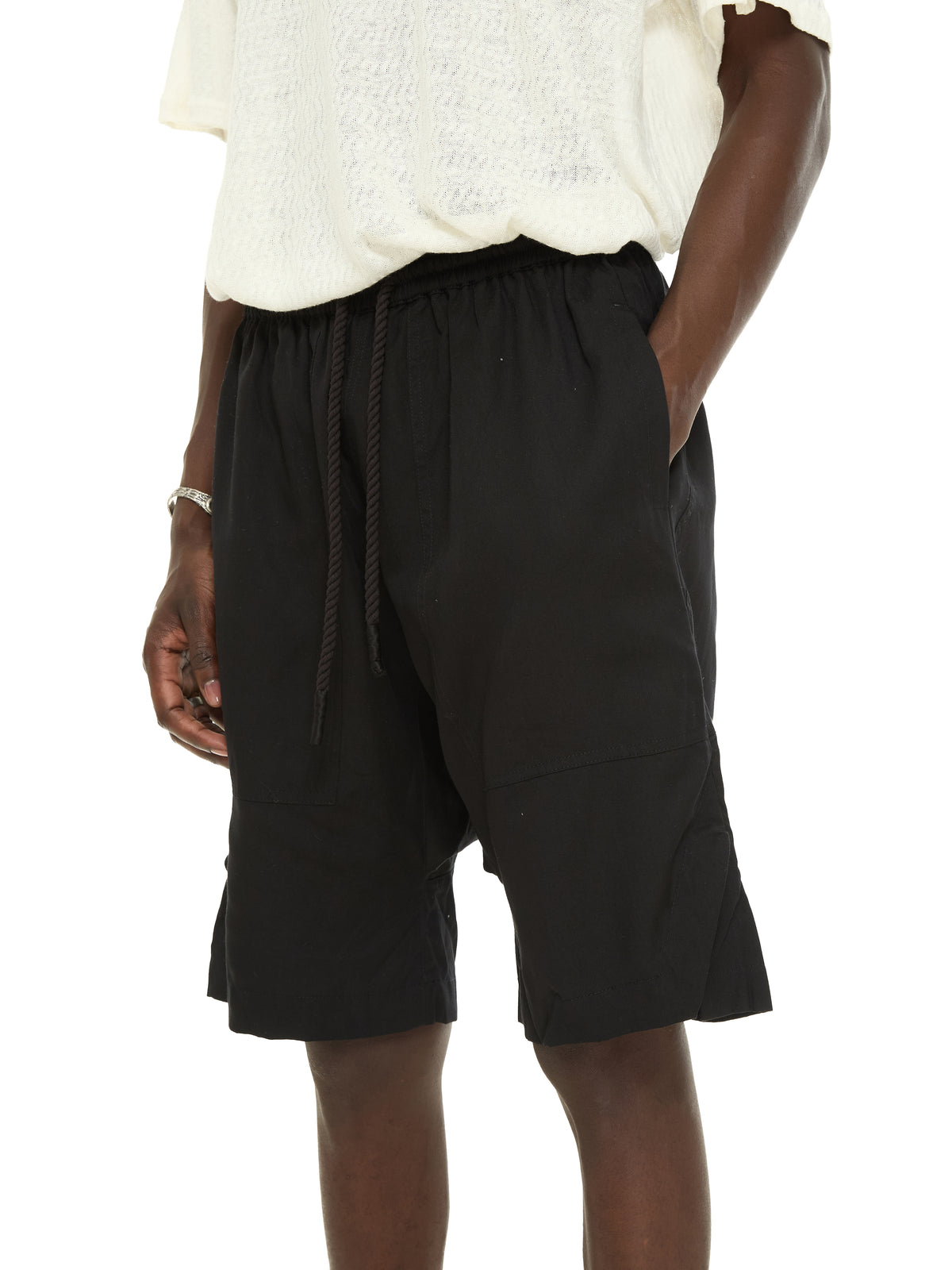 Lyocell Drop-Crotch Shorts