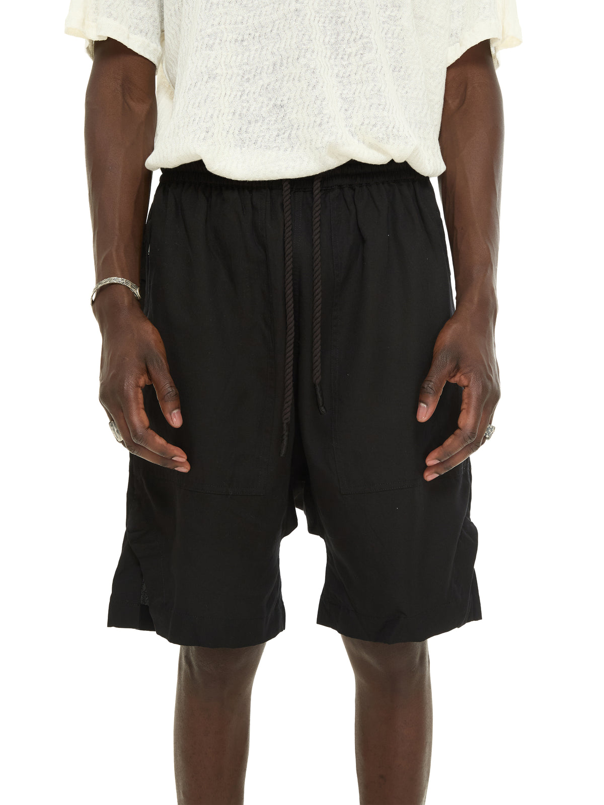 Lyocell Drop-Crotch Shorts