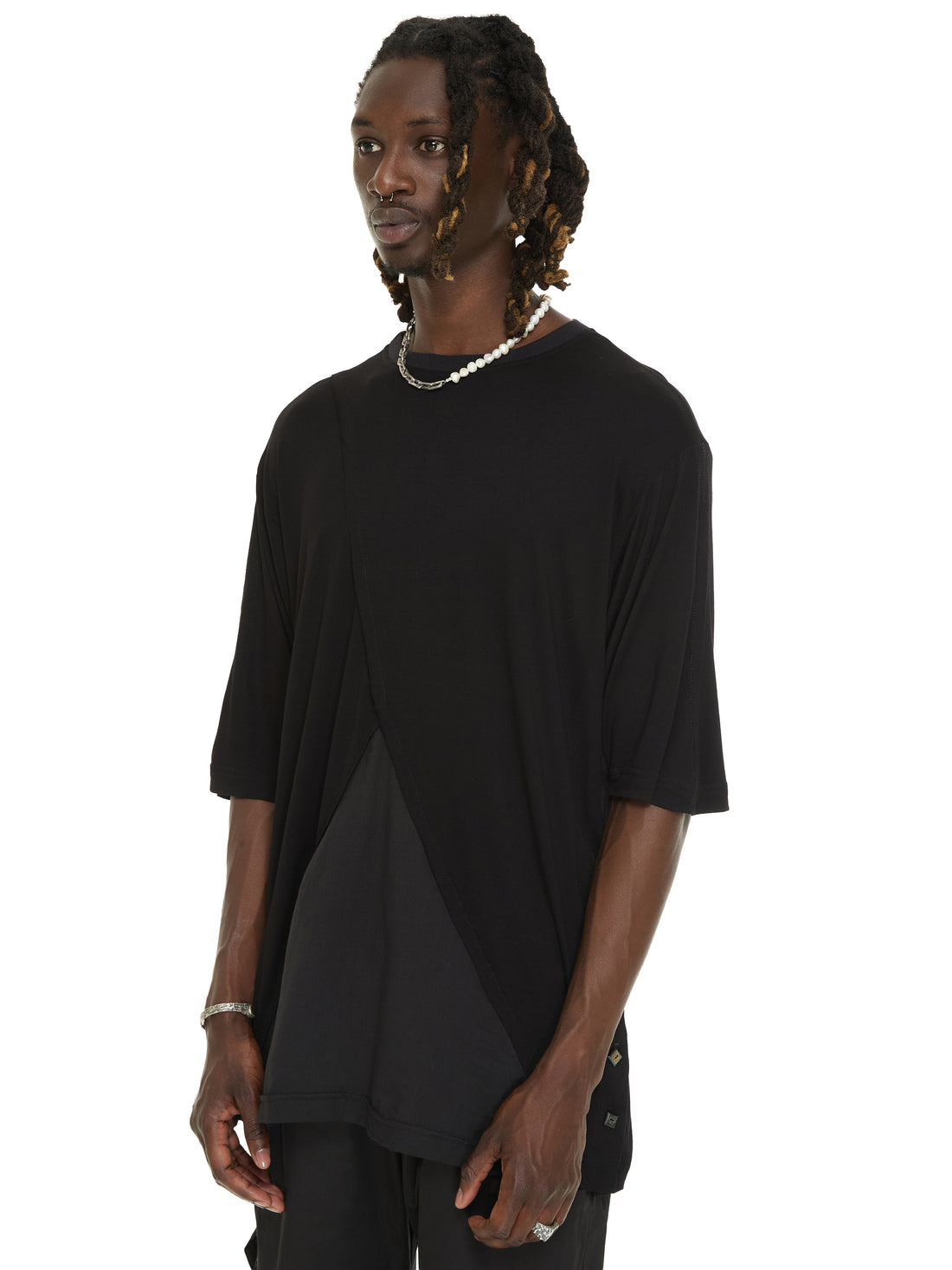 Asymmetric Triangle Panel T-Shirt