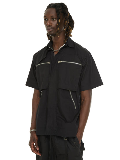 Utility Zip Cotton Shirt