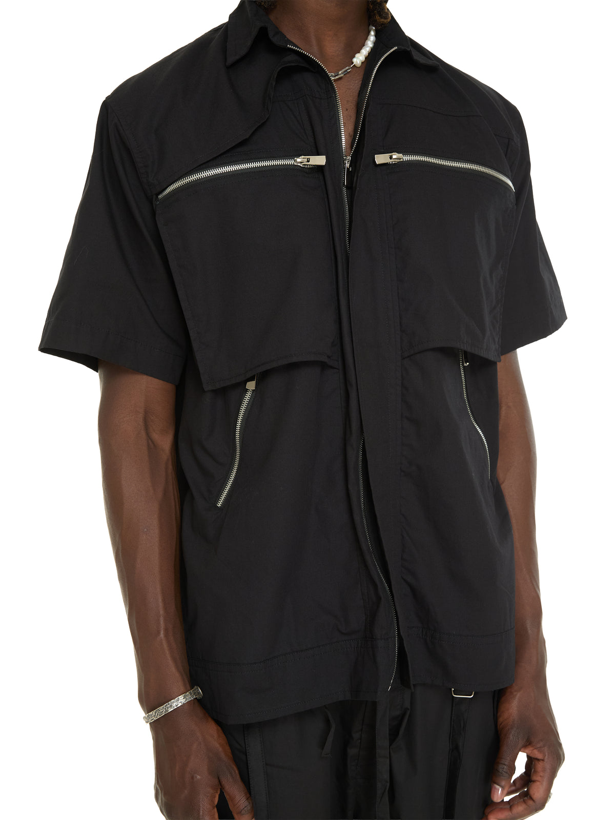 Utility Zip Cotton Shirt