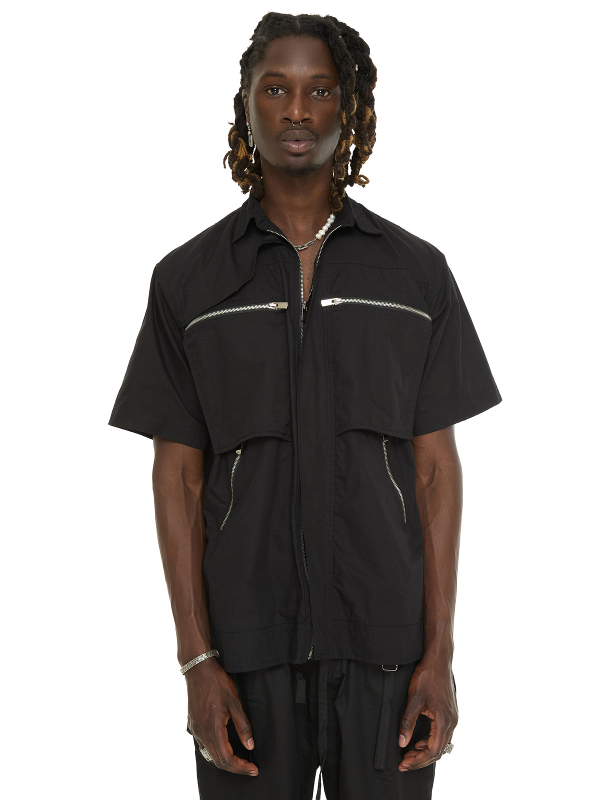 Utility Zip Cotton Shirt