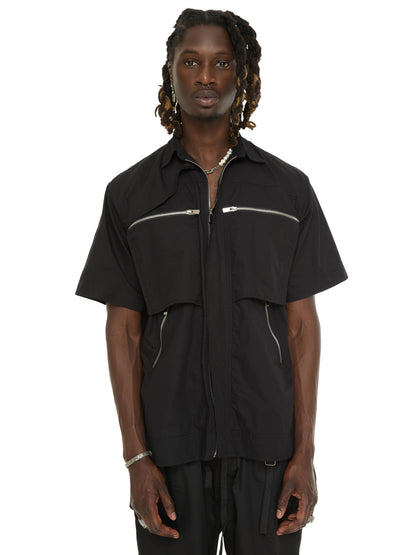 Utility Zip Cotton Shirt