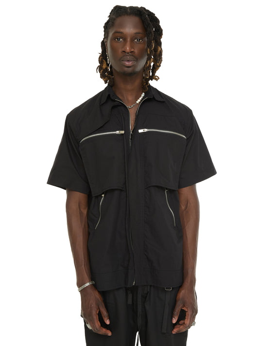 Utility Zip Cotton Shirt