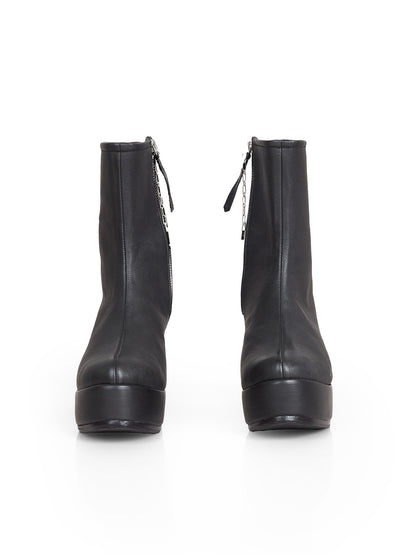 Tourmaline Chain Platform Boots