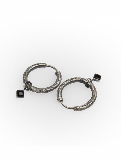 Onyx Hoop Earrings