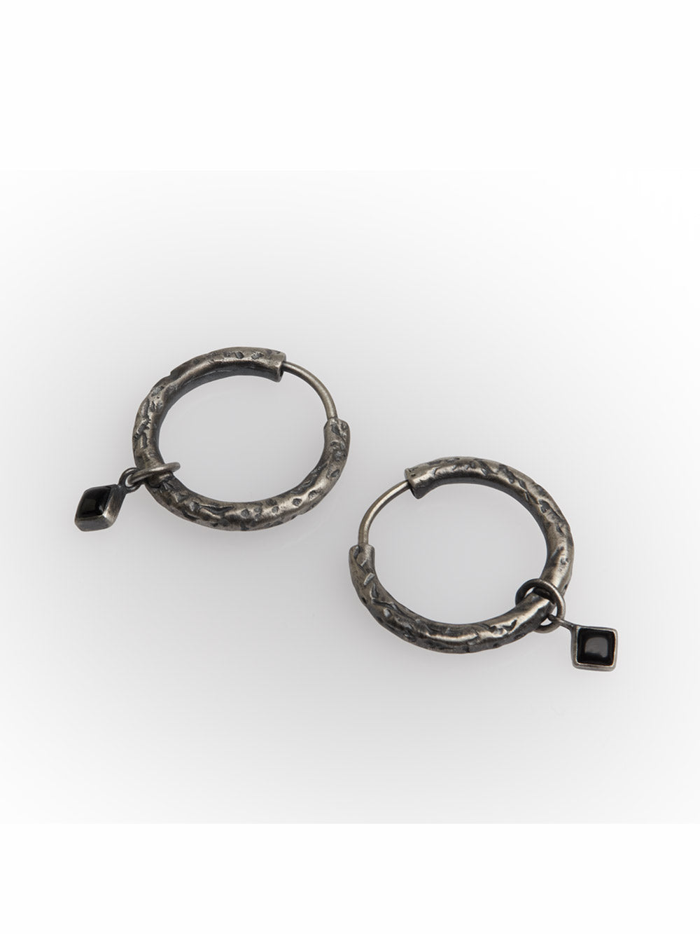 Onyx Hoop Earrings
