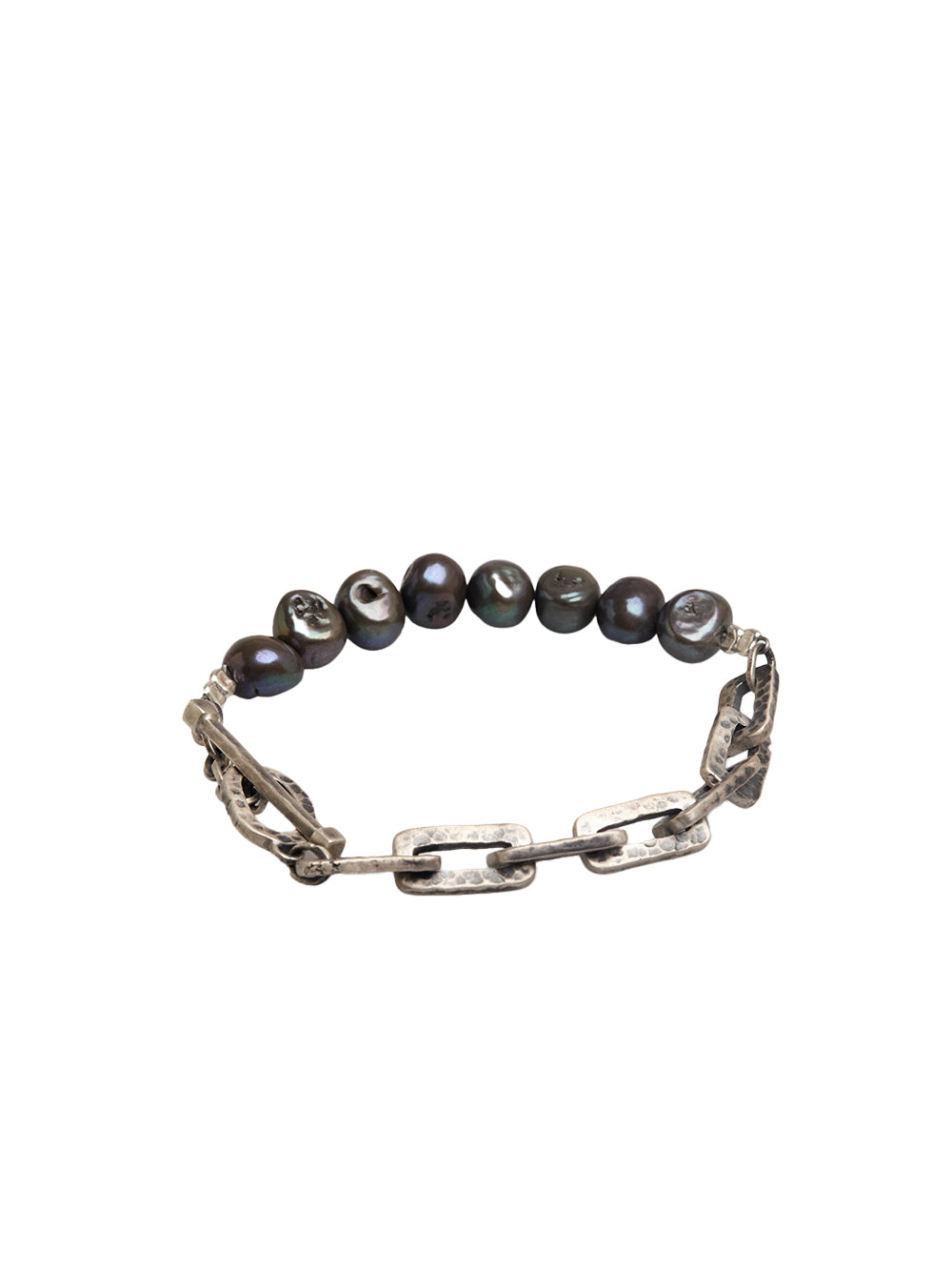 Hammered Pearl Bracelet