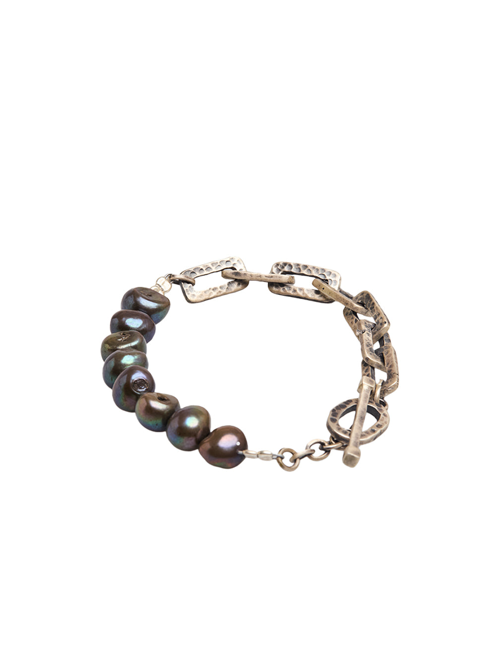 Hammered Pearl Bracelet