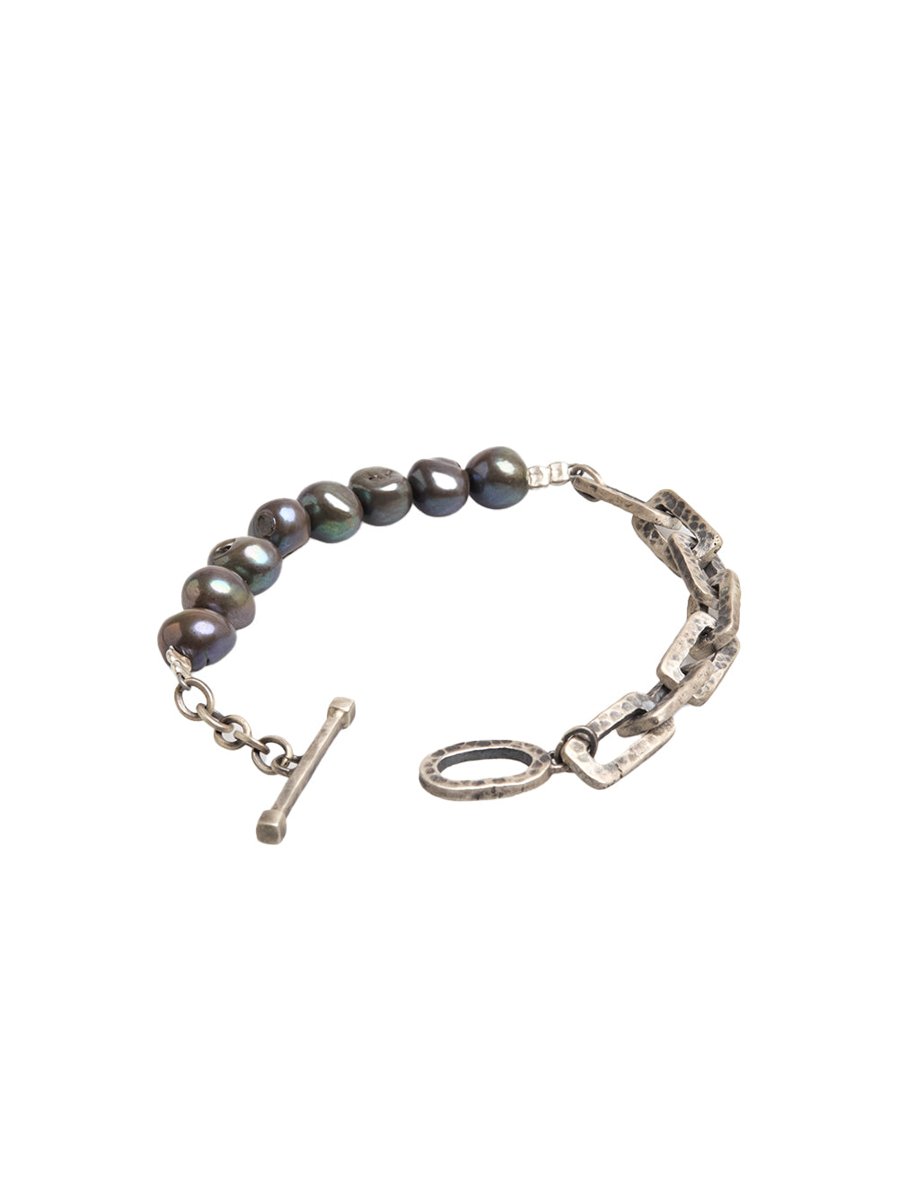 Hammered Pearl Bracelet