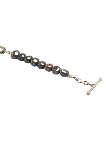 Hammered Pearl Bracelet