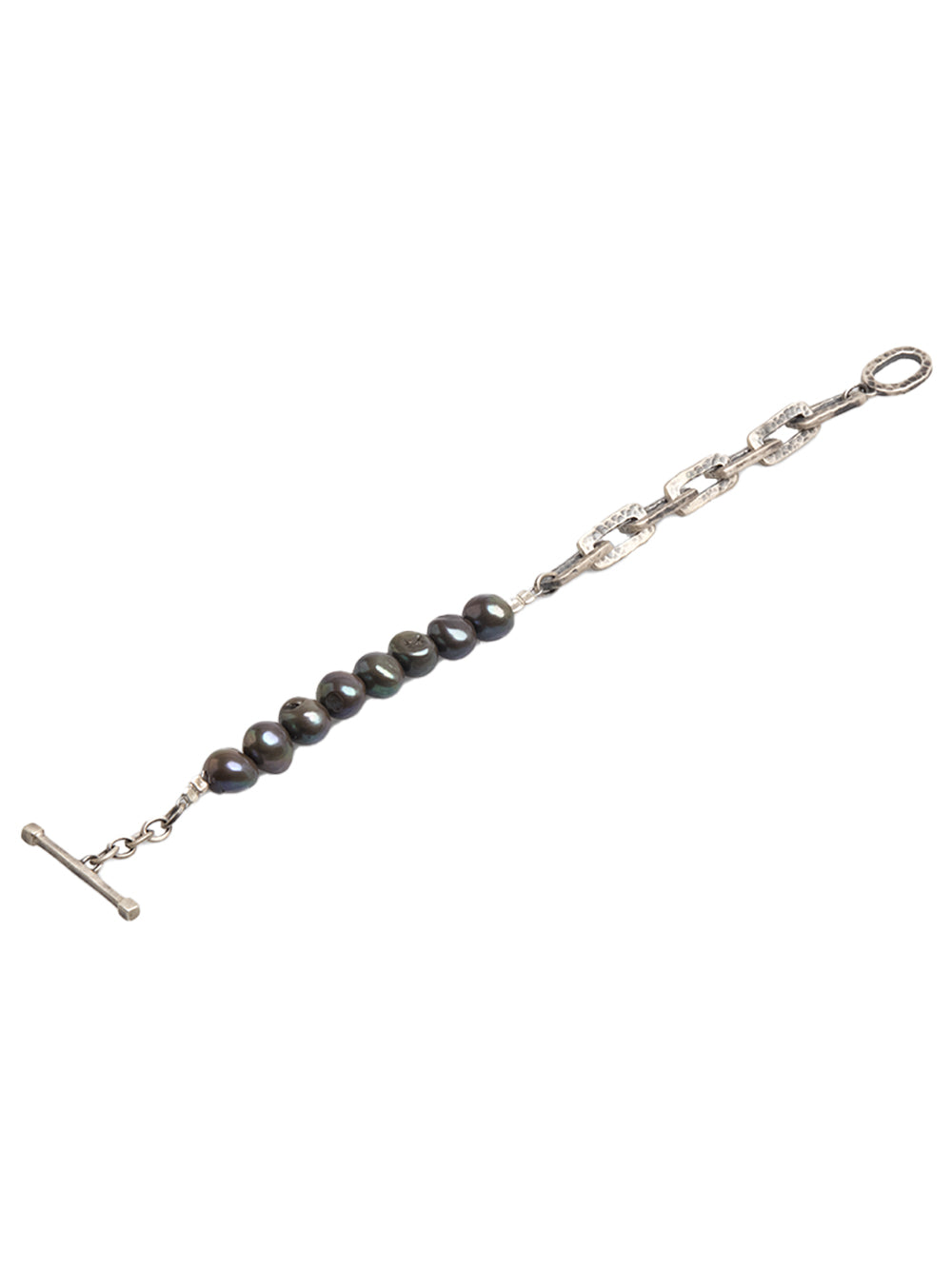 Hammered Pearl Bracelet