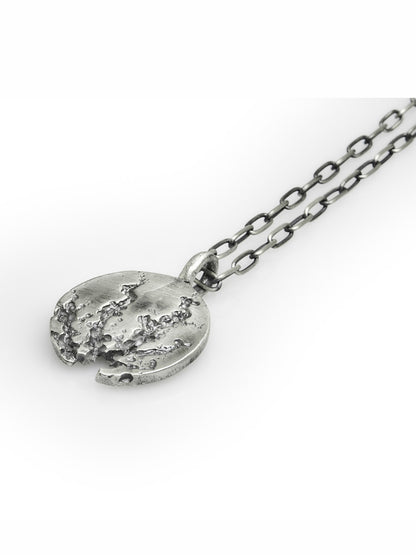 Oxidized Silver Pendant Necklace