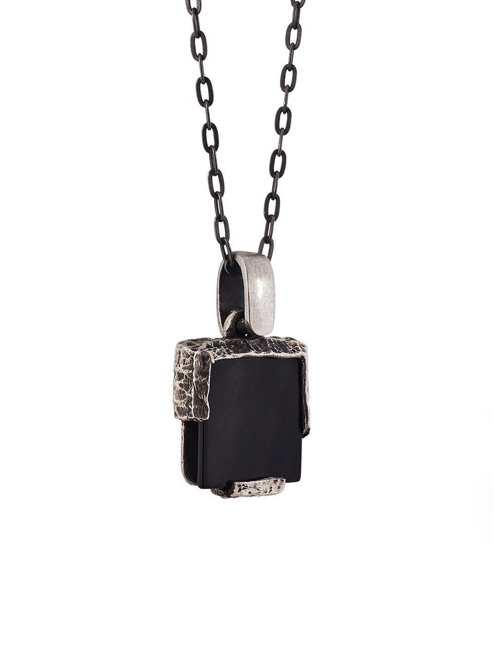 Black Onyx Silver Necklace