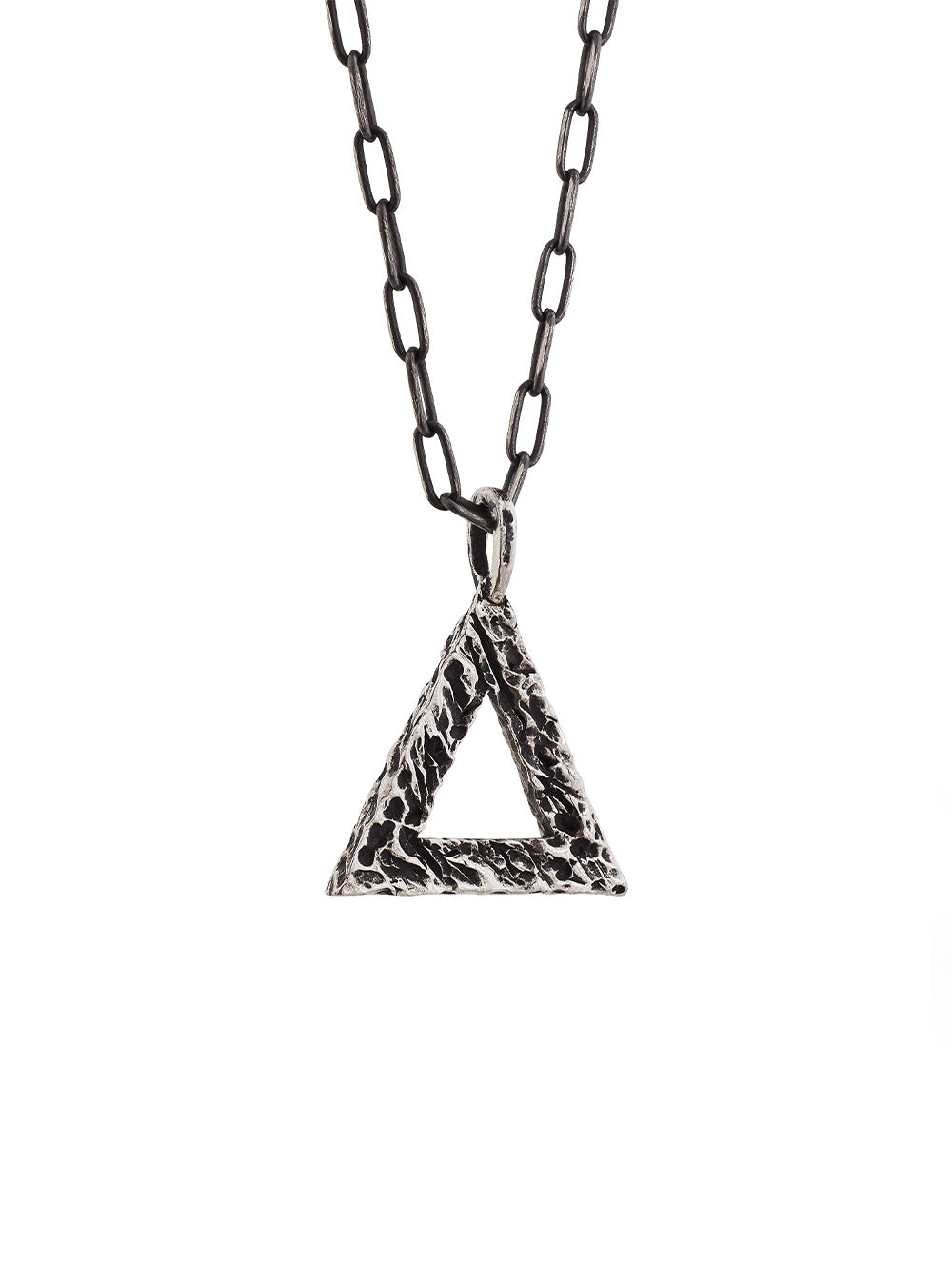 Open Triangle Textured Necklace
