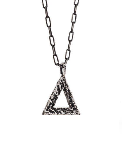 Open Triangle Textured Necklace