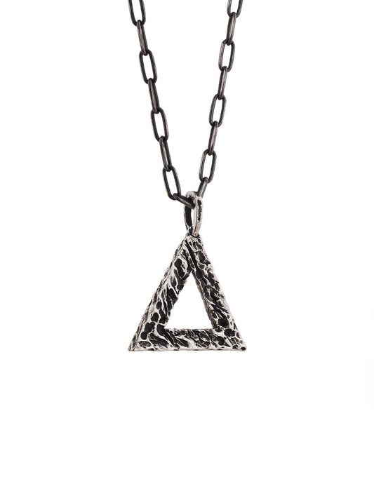 Open Triangle Textured Necklace