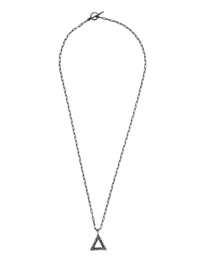 Open Triangle Textured Necklace