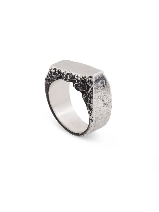 Eroded Stone Silver Ring